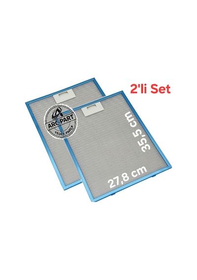 Termikel 27,8x35,5 Cm Davlumbaz Alüminyum Filtre - 2'li Set