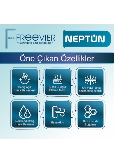 Freevier Hf-01 Neptün Uzaktan Kumadanlı Kule Tipi Vantilatör