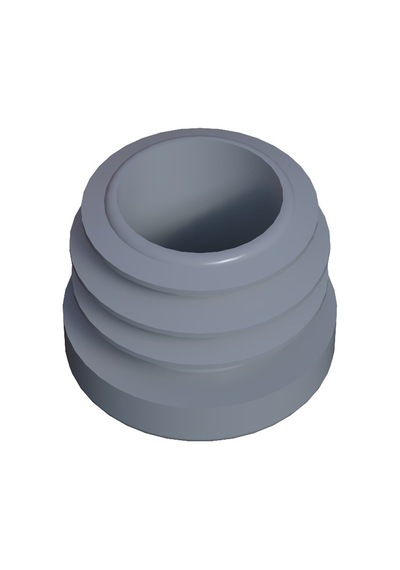 Cateksss 25 Mm Kademeli İç Profil Pabucu Ral 7035 - 5 Li Paket Siyah