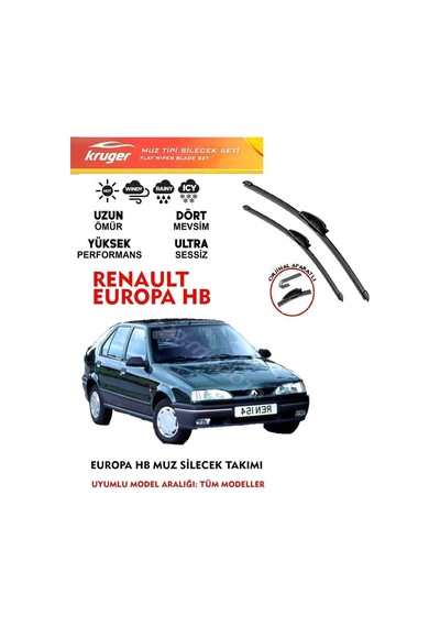 R19 Hb Europa Ön Ve Arka Muz Silecek Süpürge Takımı 1.4 1.6 1.8 Motor Araca Özel Aparat