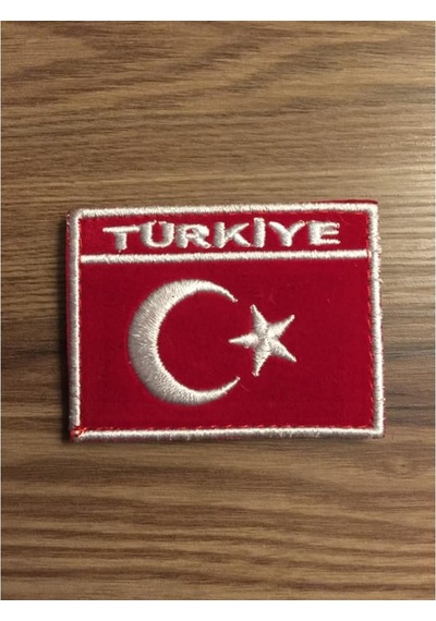 Türkiye Türk Bayrağı - 003 Ay Yıldız Patches Arma ve Kot Yamaları Çok Renkli
