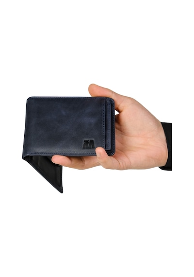 Mft Leather Design Hakiki Deri Erkek Kartlıklı Cüzdan Fossil 5750 Lacivert