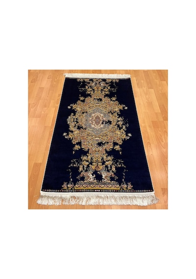 Klasik İran Tarzı 300 X 400 Cm İpek Halı Mavi