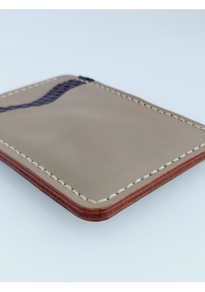 Luna Luster El Yapımı Hakiki Deri Kartlık Yılan Desenli Slim Cüzdan & Kartlık Drc97 Açık Kahverengi