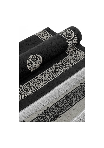 Kabe Desenli Şönil Seccade - Siyah Renk