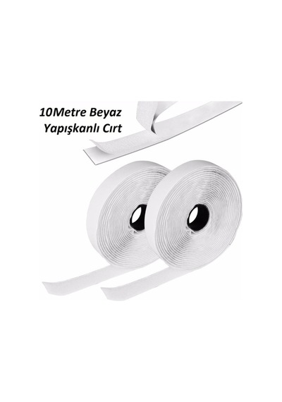 5 Metre Arkası Yapışkanlı Beyaz Cırt Cırtlı Bant - 2Cm Cırt Cırt (548174953)