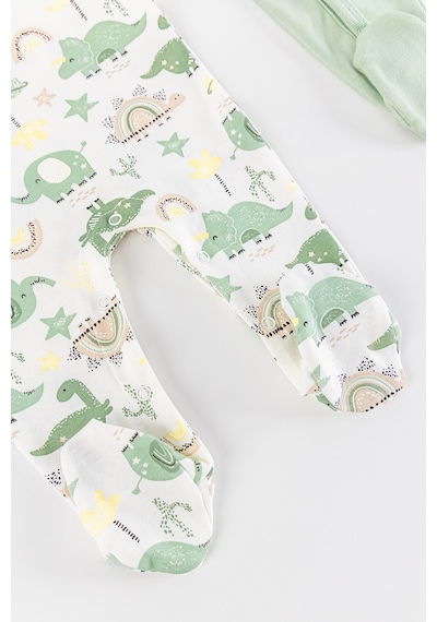 Baby Dino Figürlü Uzun Kollu 2'li Erkek Bebek Tulum Takım 001