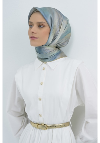 Armine Saf İpek Sura Eşarp-2026 İlkbahar-yaz- 95130d Mavi