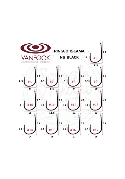 Vanfook Ringed Iseama Delikli Iğne Ns Black  10