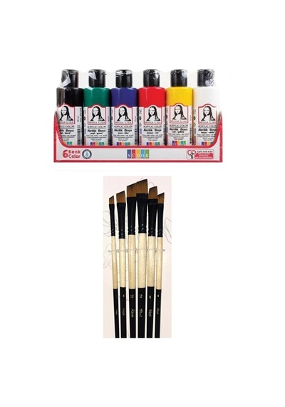 Akrilik Boya Multi Set 6x70ml + Fırça Set 4