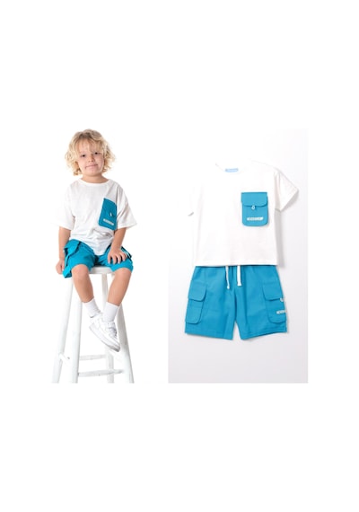 Sea Bubbles Erkek Çocuk Şortlu Takım St08903 Mavi