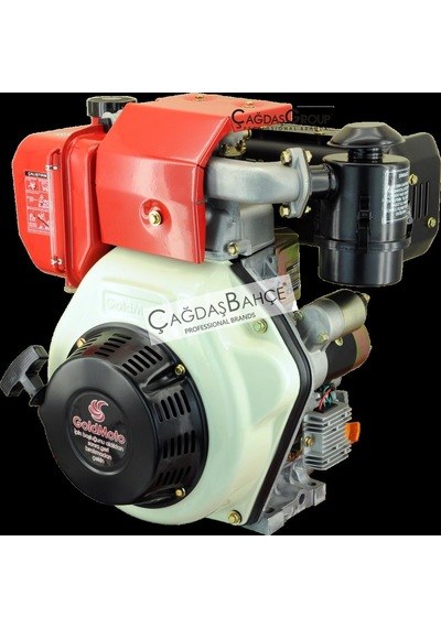 Goldmoto Gm186Faen-G7 Dizel Motor 10 Hp Marşlı Krank Mili Konik