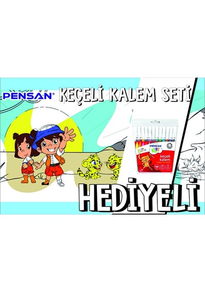 30x120 Boyama Rulosu Yaman Safaride + Pensan 12'li Keçeli Boya Ka