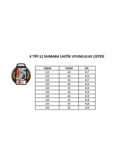 Kar Zinciri X Tipi 12 Numara Diğer