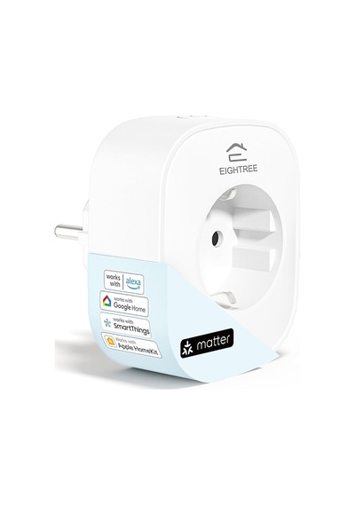 Eıghtree Matter Uyumlu Wi-fi Akıllı Priz, 16a, Smartthings İle Uyumlu, Akım Ölçümü