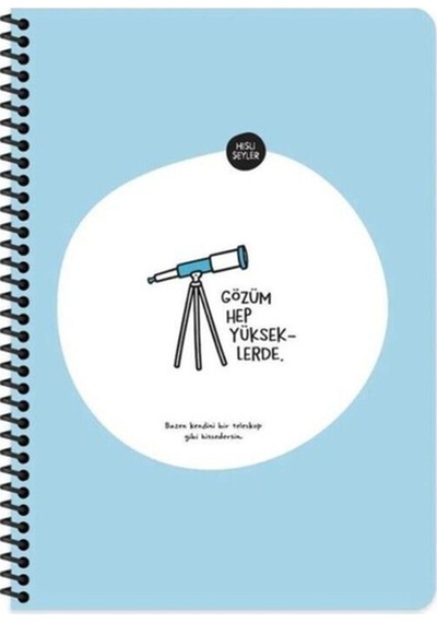 Keskin A4 Çizgili Spiralli Stickerli Defter Gözüm Yükseklerde 80yp Çok Renkli