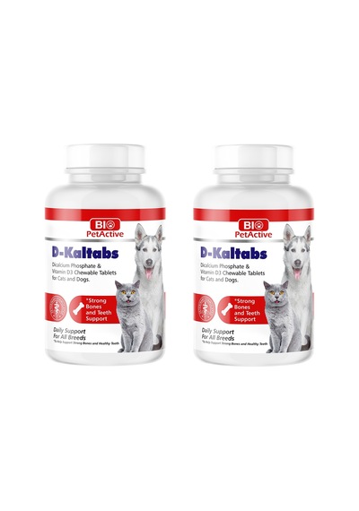 Bio Petactive D-kaltabs Kedi Ve Köpekler İçin 84 Adet Kalsiyum Tablet 126 Gr. X 2 Adet