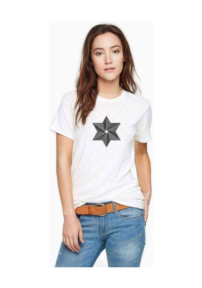 Hipnos David Baskılı Beyaz Kadın Tshirt