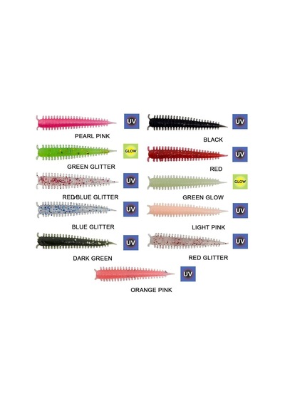 Kendo Zombie Worm Lrf Silikonu 4cm 8 Adet Orange Pink