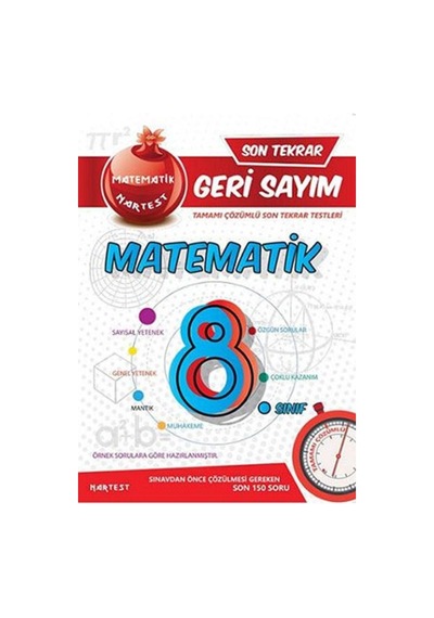 8 Sınıf Matematik Geri Sayım Son Tekrar Testleri Nartest Yay