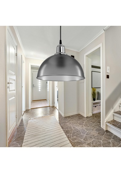 Haus Yarım Küre Buzlu Füme Abs Krom Kuka Süslü Sarkıt Mutfak Salon Avize Kafe Kuaför Aydınlatma Füme