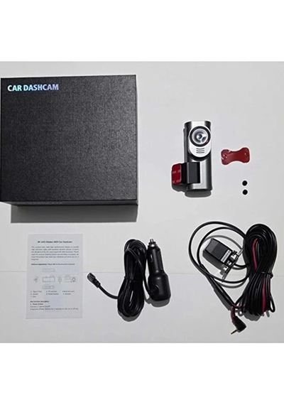4k Wifi Çift Kameralı Araç Kamerası Gece Görüşlü G-sensörlü Dash Cam 170 Derece 14240990