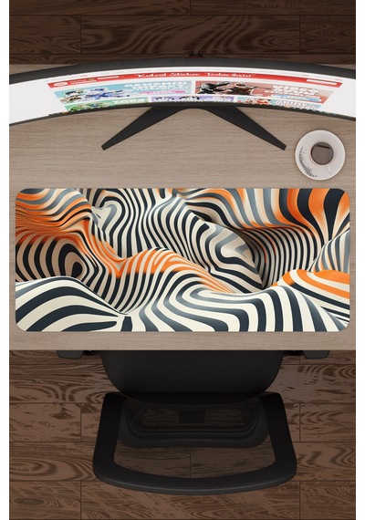 Realistik Çizgi Kaymaz Dikişli Kauçuk Oyuncu Mousepad V3 - 70x30 Xl Gaming Mouse Pad Fare Altlığı