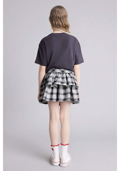 Defacto Flanel Etek Kız Çocuk H0723a826spbk27 Siyah-bk27