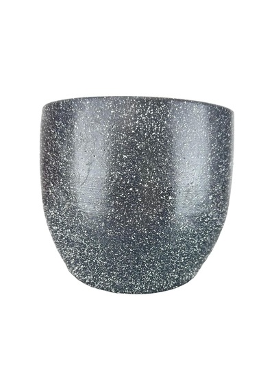 Bitki Tasarımı Ev Dekorasyon Aksesuar Gri Granit Toprak Saksı Saksılık Salon Çiçeklik - 19 Cm Belirtilmemis