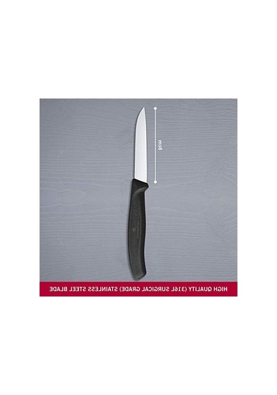Düz Soyma Bıçağı, 8 Cm Uzunluğunda, Siyah Renkli 005 Sarı