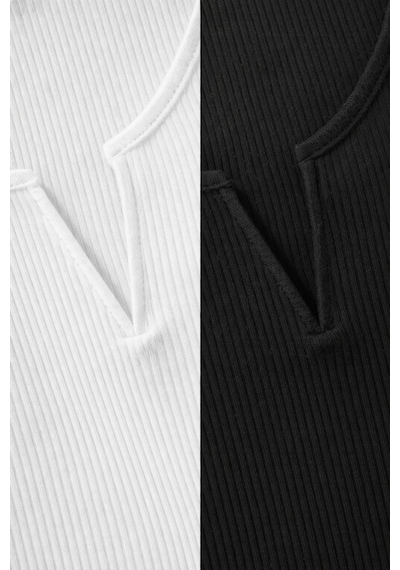Demirsa Boutique Modelli, Fitilli, Pamuklu Penye Kaşkorse Kumaş Kalın Askılı V Yaka Siyah Ve Beyaz Kadın Atlet Siyah-beyaz1 Demirsa Boutique Modelli, Fitilli, Pamuklu Penye Kaşkorse Kumaş Kalın Askılı V Yaka Siyah Ve Beyaz Kadın Atlet Siyah-beyaz1