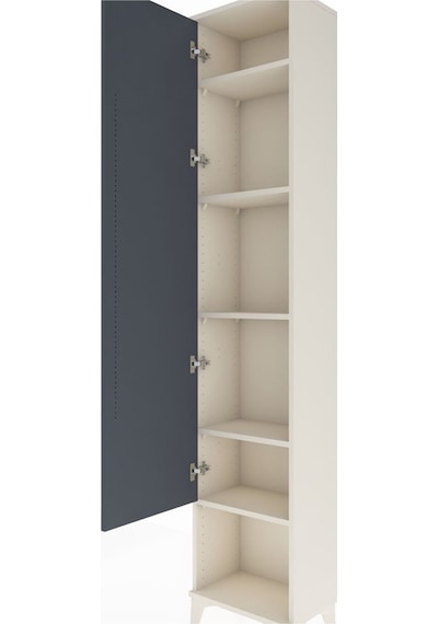 Arges Dolap 5 Raflı Tek Kapaklı 44x30x221 Aytaşı-antrasit Aytaşı