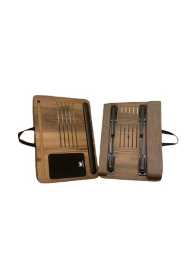 Katlanır Ayaklı Laptop Sehpası - Telefon Ve Tablet Bölmeli, Minderli Diğer