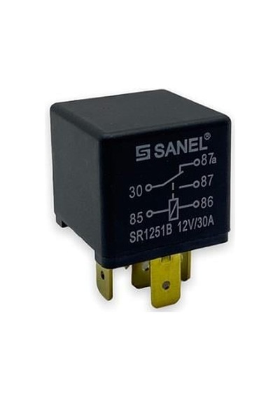 Sanel 12v Röle 5 Uçlu 30 A Çift Platin 30-85-86-87-87a