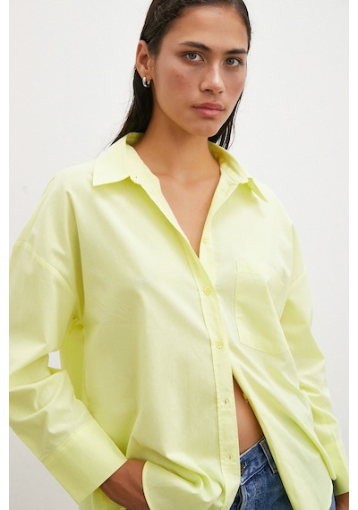 Never More Regular Fit Poplin Gömlek Sarı