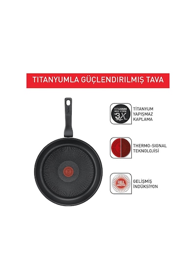 Tefal Titanyum 3X Force 24 CM Tava