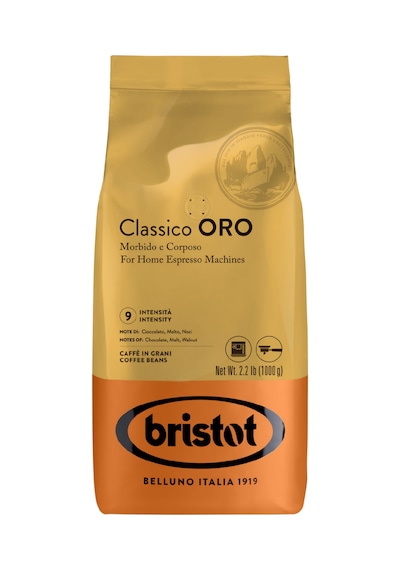 Bristot Classico Oro Orta Kavrulmuş Premium İtalyan Espresso Çekirdek Kahve 1 KG
