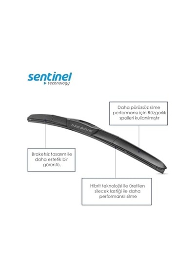 Sentinel Hibrit Silecek Takımı Nissan Qashqai 2014-2020 İle Uyumlu