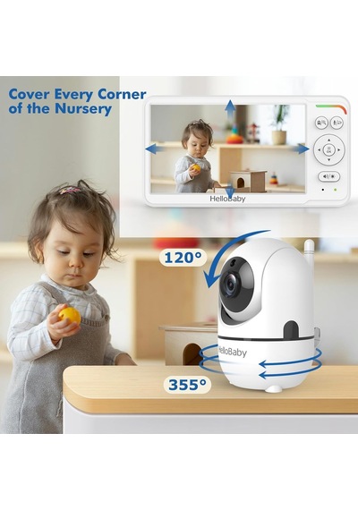 Bebek Monitörü 6 İnç Dünya İlk Ips Ekranlı 30 Saat Pil, Uzaktan Pan/tilt/zoom Kamera, Wifi Video Bebek Monitörü Genel