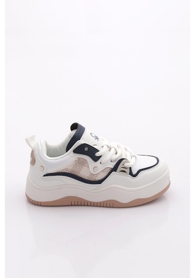 Benetton Bni-12157 Kadın Sneaker Ayakkabı Beyaz Lacivert