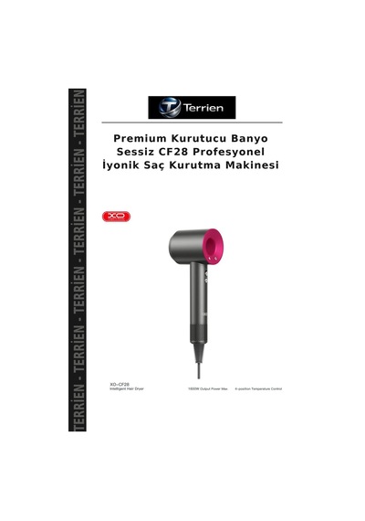 Premium Kurutucu Banyo Sessiz Cf28 Profesyonel İyonik Saç Kurutma Makinesi
