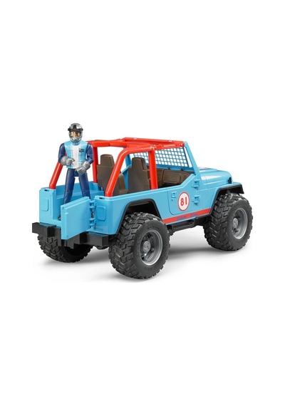 Jeep Cross Mavi Safari Aracı Ve Kasklı Pilotu