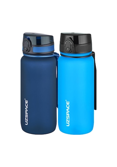 Uzspace 2'li Tritan Matara Seti 650 Ml 14 Farklı Renk Seçeneği Fiftyfifty -3037seta Lacivert - Turkuaz