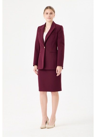 Velnara Moda Klasik Tek Düğme Ceket & Astarlı Kısa Kalem - Etek Kadın Takım Elbise Koyu Mürdüm- Velnara Tasarımı Bordo Mürdüm - 918616456 Bordo Mürdüm Velnara Moda Klasik Tek Düğme Ceket & Astarlı Kısa Kalem - Etek Kadın Takım Elbise Koyu Mürdüm- Velnara Tasarımı Bordo Mürdüm - 918616456 Bordo Mürdüm