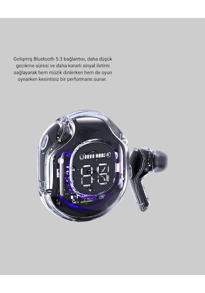 Mey İthalat Bluetooth 5.3 Tws Kulaklık Gürültü Engelleyici Üçlü Mikrofonlu Ergonomik Tasarım