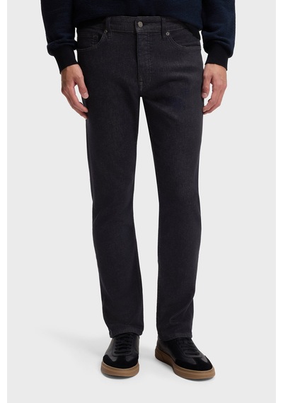 Boss Pamuklu Slim Fit Düz Paça Jeans Erkek Kot Pantolon 50553407 401 Lacivert