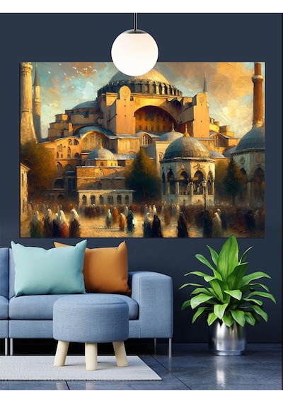 Ayasofya Cami Dekoratif Kanvas - Mdf Ahşap Tablo