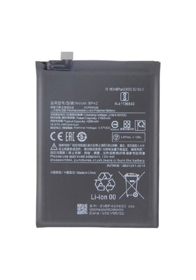 Teknonet Xiaomi Mi 10t Lite Uyumlu Teknonet Bp42 4850 Mah Batarya - Siyah