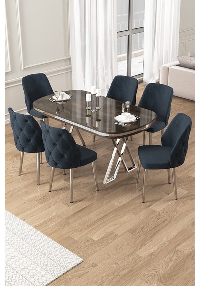 Canisa Afe Serisi 90x168 Lak Panel Antrasit Ironi Krom Ayak Masa Takımı 6 Antrasit Sandalye Siyah Mermer Desen Masa Sandalyeler Antrasit Canisa Afe Serisi 90x168 Lak Panel Antrasit Ironi Krom Ayak Masa Takımı 6 Antrasit Sandalye Siyah Mermer Desen Masa Sandalyeler Antrasit