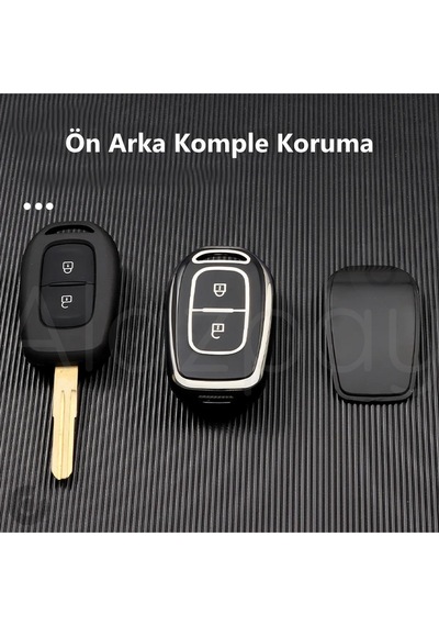 Renault Clio Megane Scenic Twingo Laguna Dacia Duster Dokker Logan Tpu Anahtar Kılıfı Syh Gümüş